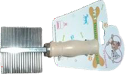 Double Side Comb Woode Handle image