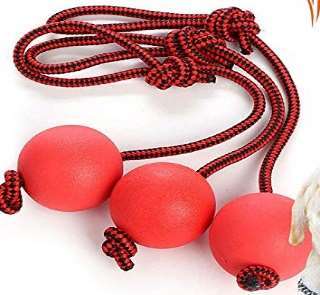 Red Hard Ball with Rope image