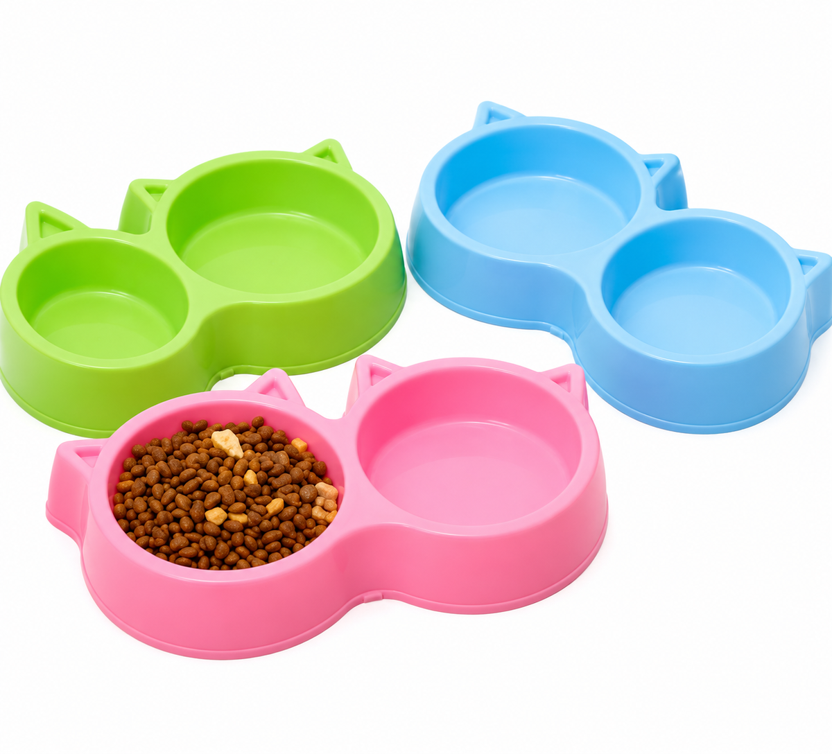 Double Side Cat Face Bowl
