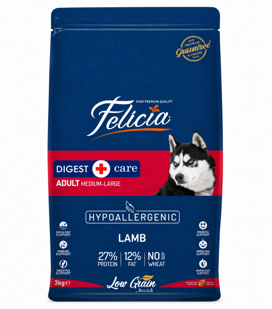 Felicia Digest Care LG Medium-Large Adult Dog Food Lamb 3KG