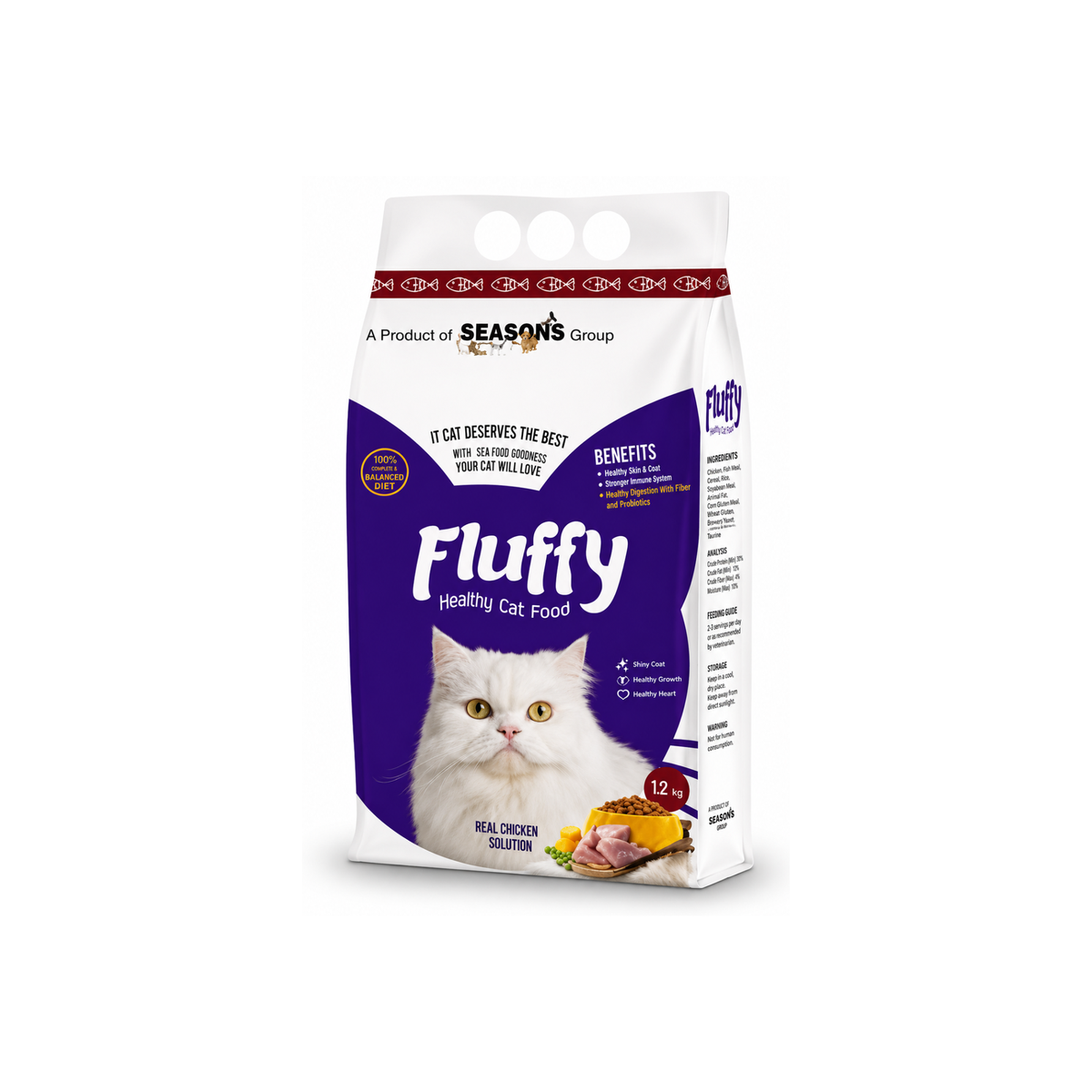 Fluffy Cat Food 1.2Kg