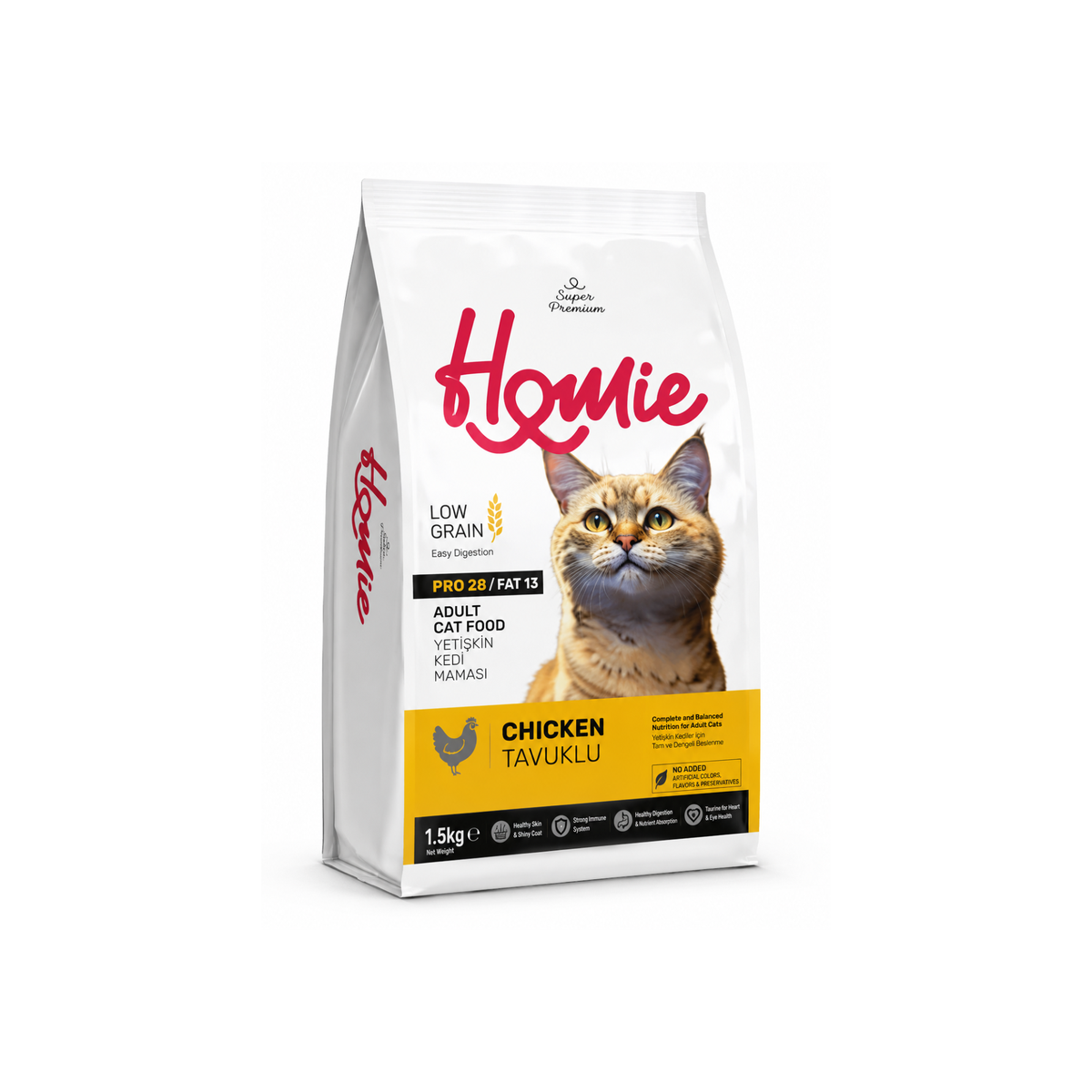 Homie Super Premium Low Grain Adult Cat Food – Chicken 1.5Kg