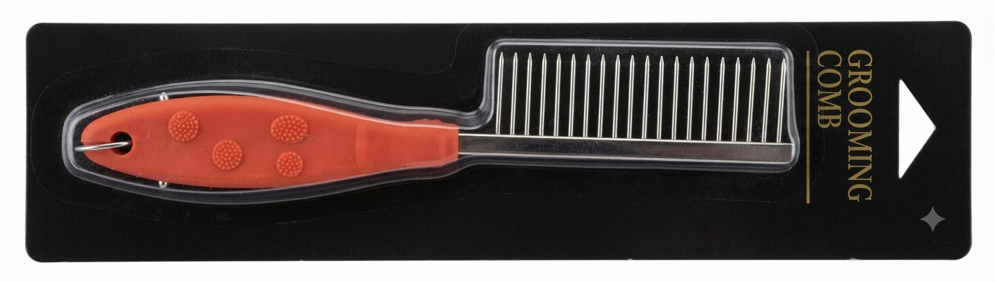 Imported Pet Single side Comb (Rubber Handle)