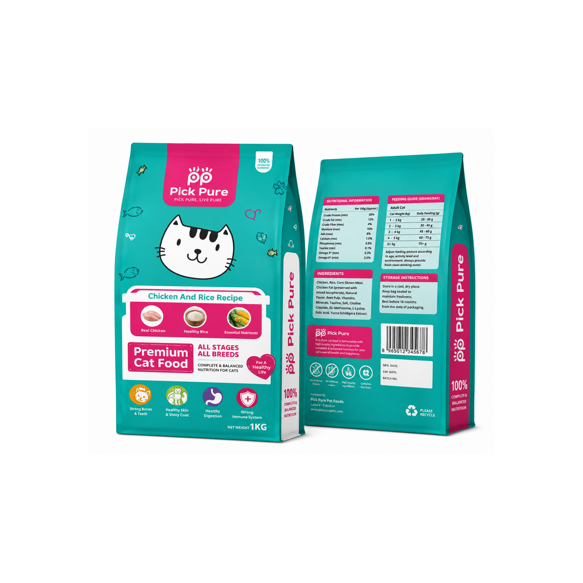 Pick Pure Premium Cat Food 1Kg
