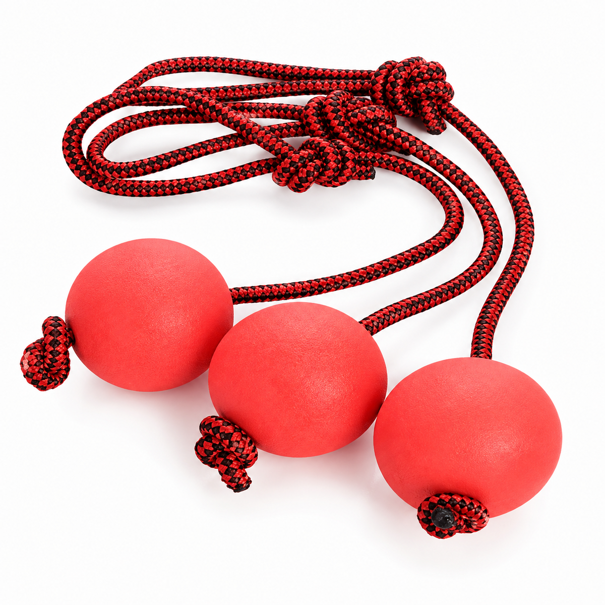 Red Hard Ball with Rope