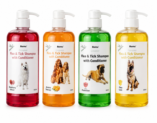 Remu Groomer Flea & Tick Dog Shampoo 600ml