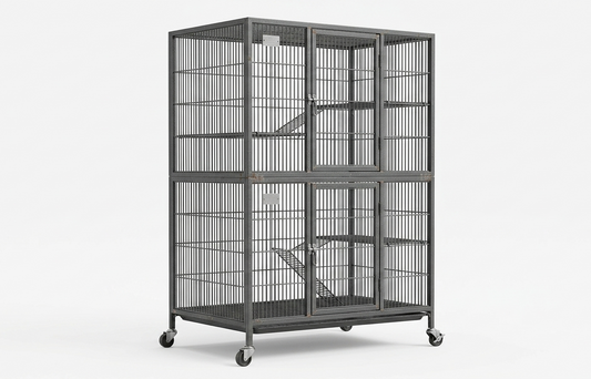 Spot Welding Cage 2 portion for cats with Wheels. (Slightly used in good condition)