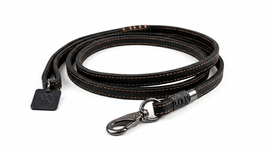 Square Leather Leash 3ft Imp