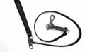 Square Leather leash High with Spring