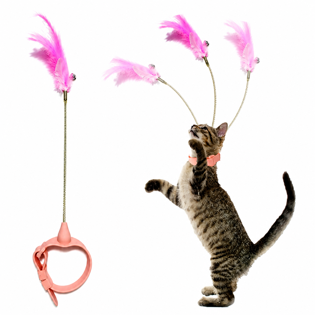 Cat Collar With Playing Feather