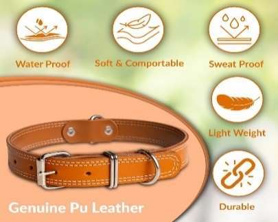 Light Brown Leather Collar Imp image